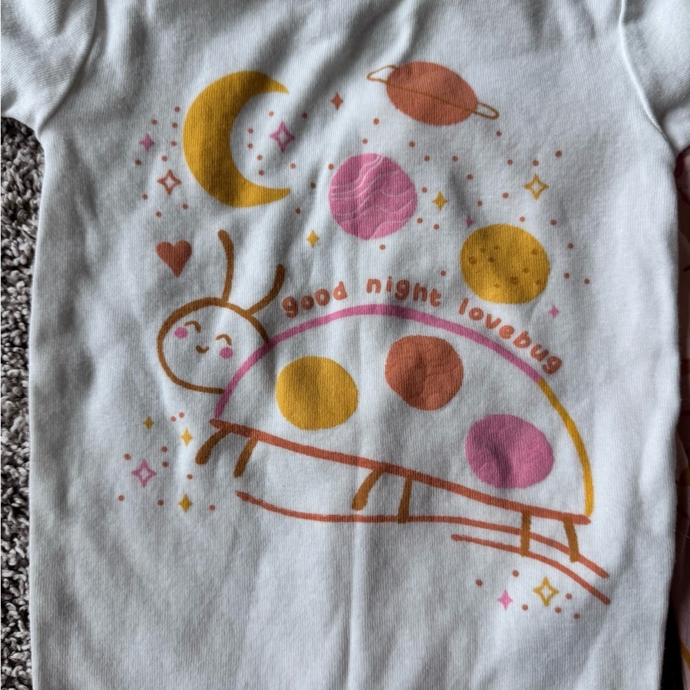 Toddler Girl Pajamas Set 2 piece Pajamas short sleeve and pants space size 2T - Picture 3 of 11